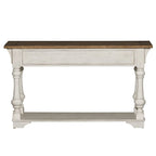 Morgan Creek Antique White Wire Brushed Tobacco Accents Sofa Table