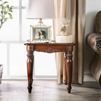 Set di 3 tavolini d'accento Rity Traditional Cherry in legno da 48 pollici di Furniture of America