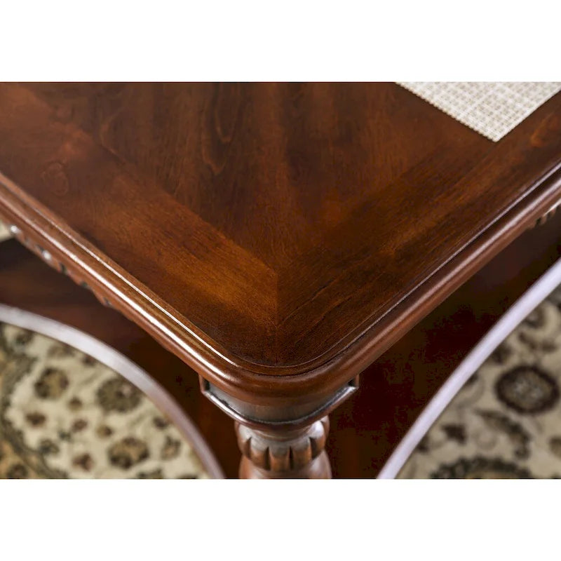 Set di 3 tavolini d'accento Rity Traditional Cherry in legno da 48 pollici di Furniture of America