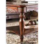 Set di 3 tavolini d'accento Rity Traditional Cherry in legno da 48 pollici di Furniture of America