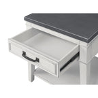 Tavolino Del Mar 24 con 1 Cassetto Bianco e Grigio