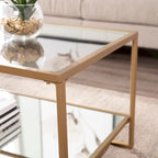 Tavolino da salotto SEI Furniture Glam in metallo dorato