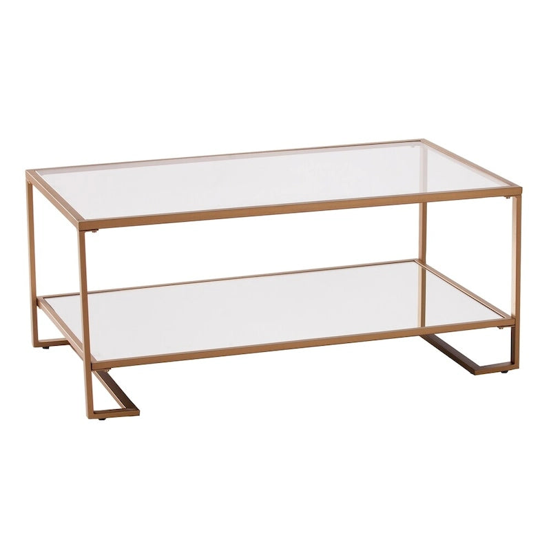 Tavolino da salotto SEI Furniture Glam in metallo dorato
