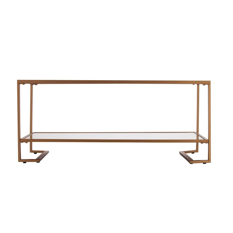 Tavolino da salotto SEI Furniture Glam in metallo dorato