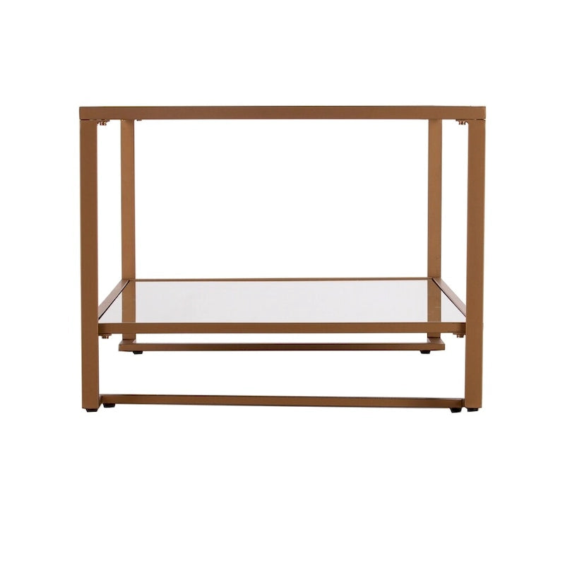 Tavolino da salotto SEI Furniture Glam in metallo dorato