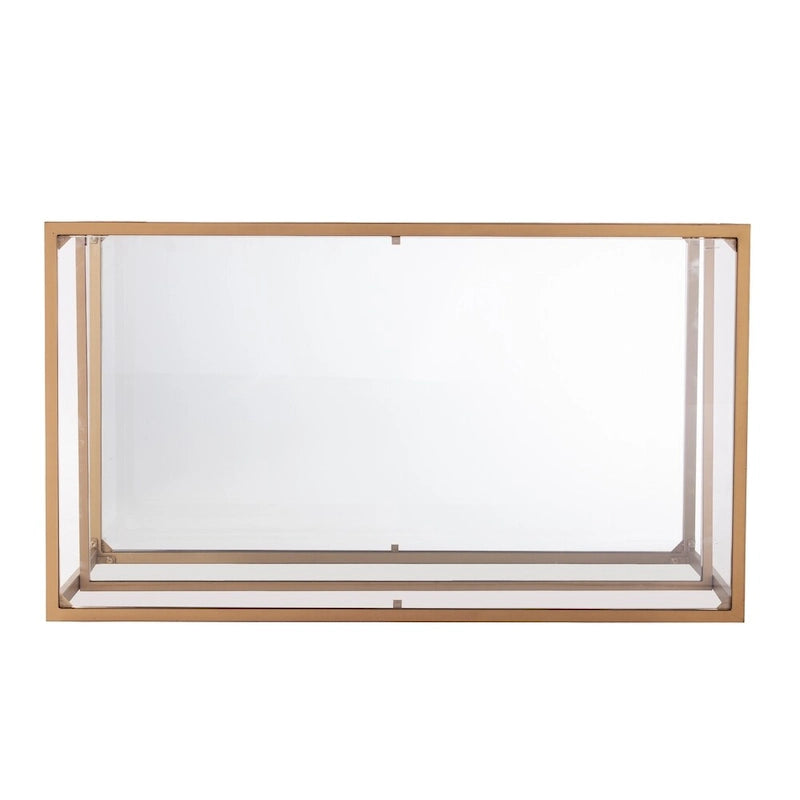 Tavolino da salotto SEI Furniture Glam in metallo dorato