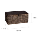 Table basse de coffre en jacinthe tressée SEI Furniture Keene Espresso