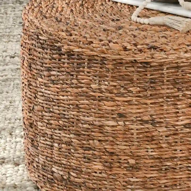 Tavolino rotondo Ira Rattan di Kosas Home