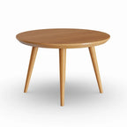 Tavolino da caffè rotondo Carson Carrington Olgod Mid-century in ciliegio