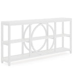 Tavolino console da 70,9 pollici con design creativo a gambe in metallo, tavoli stretti e lunghi a 3 livelli per ingresso