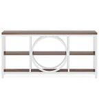 Tavolino console da 70,9 pollici con design creativo a gambe in metallo, tavoli stretti e lunghi a 3 livelli per ingresso