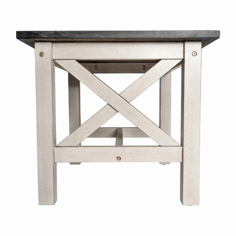 Tavolino da salotto in legno massello stile rustico classico