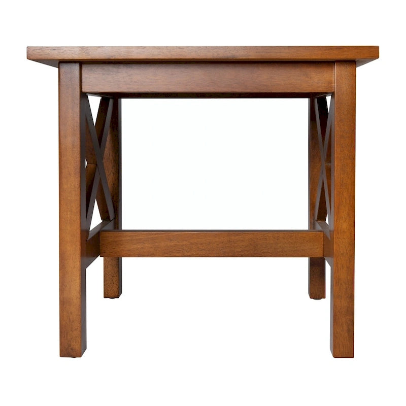 Tavolino da salotto in legno massello stile rustico classico
