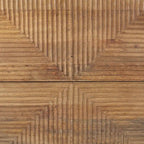 Tavolino d'appoggio Cairo in legno massello marrone chiaro con struttura in ferro nero e 2 cassetti - 22L x 22W x 26H
