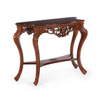 Classic Carving Two-Tier Console Table for Entryway Living Room