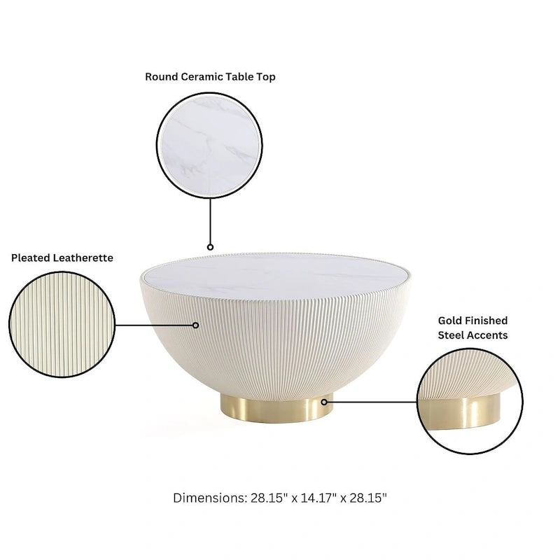 Manhattan Comfort Tavolino moderno imbottito Anderson