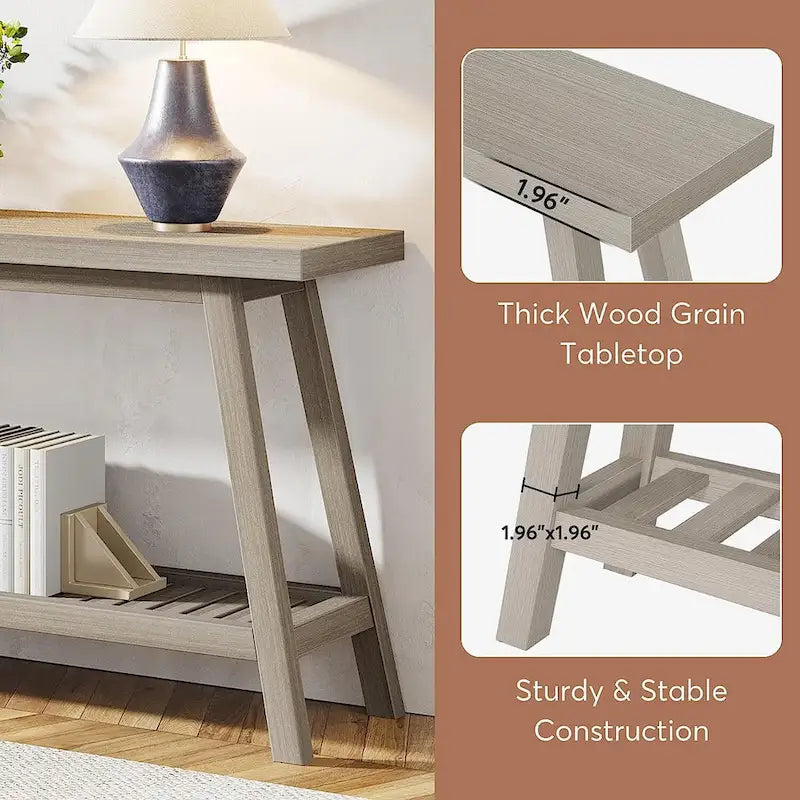 Consolle da ingresso in stile rustico, extra lunga 180 cm