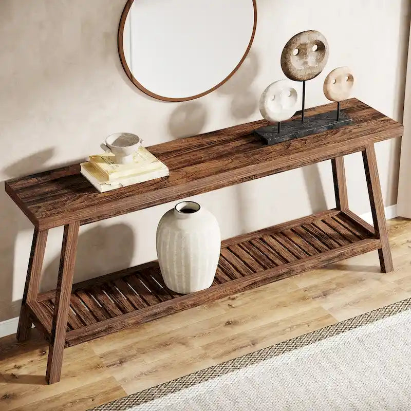 Consolle da ingresso in stile rustico, extra lunga 180 cm