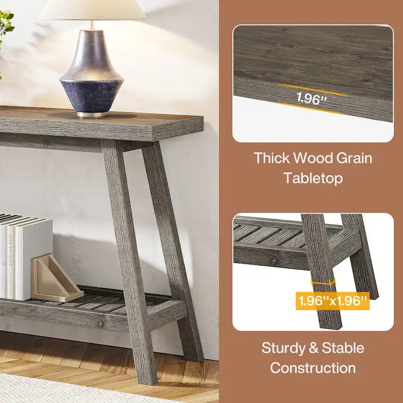 Consolle da ingresso in stile rustico, extra lunga 180 cm