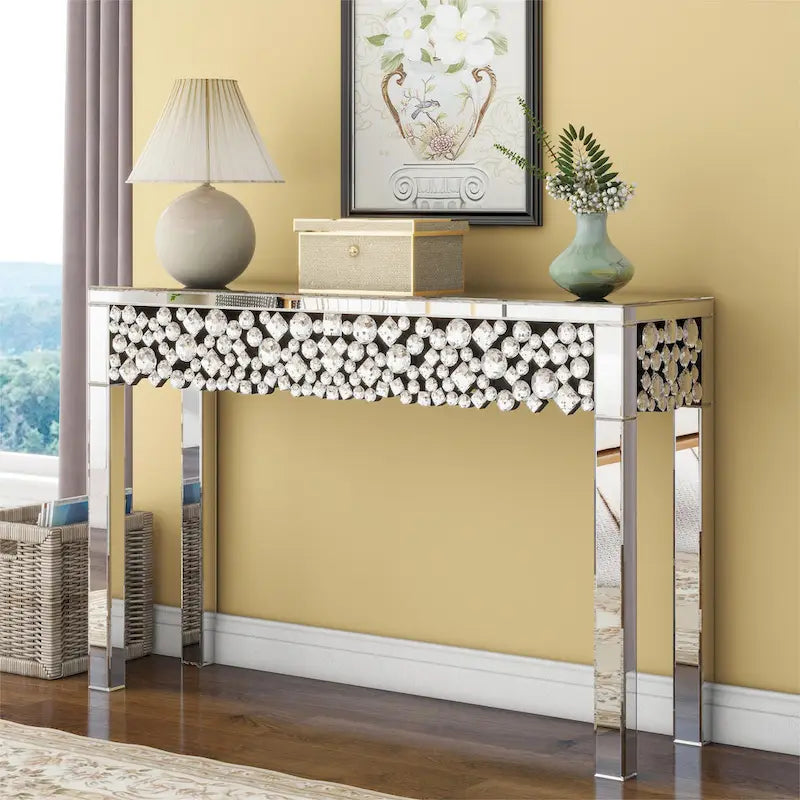 Consolle da Ingresso Glam con Struttura in Cristallo