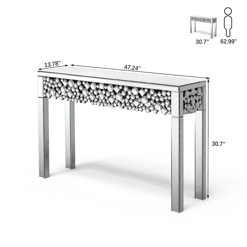 Consolle da Ingresso Glam con Struttura in Cristallo