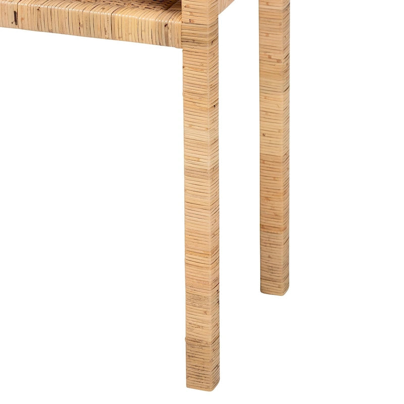Consolle in rattan e legno di acacia Kalimantan Bohemian Light Honey