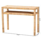 Consolle in rattan e legno di acacia Kalimantan Bohemian Light Honey