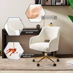 Sedia da ufficio girevole Genevieve Mid-Century Modern con ruote