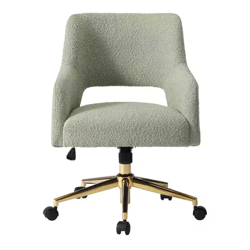 Sedia da ufficio girevole Genevieve Mid-Century Modern con ruote