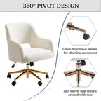 Sedia da ufficio girevole Genevieve Mid-Century Modern con ruote