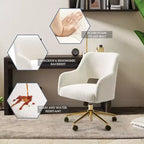 Sedia da ufficio girevole Genevieve Mid-Century Modern con ruote