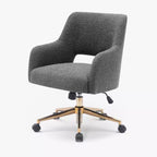 Sedia da ufficio girevole Genevieve Mid-Century Modern con ruote