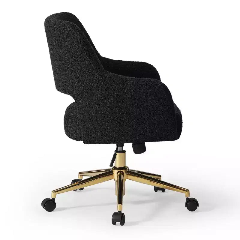 Sedia da ufficio girevole Genevieve Mid-Century Modern con ruote