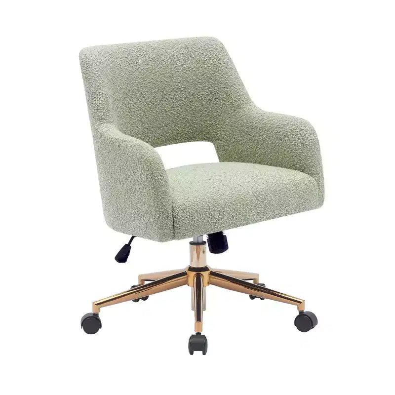 Sedia da ufficio girevole Genevieve Mid-Century Modern con ruote