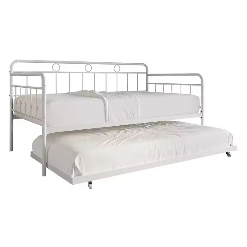 Divano letto singolo in metallo con letto estraibile