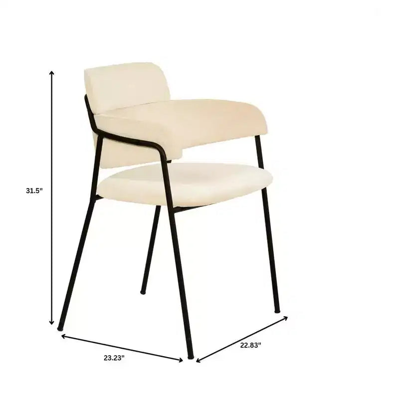 Sedia da pranzo imbottita Axis - Seduta moderna d'accento con gambe durevoli in acciaio inossidabile verniciato a polvere per cucina, sala da pranzo, ufficio e salotto.