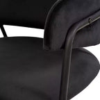 Sedia da pranzo imbottita Axis - Seduta moderna d'accento con gambe durevoli in acciaio inossidabile verniciato a polvere per cucina, sala da pranzo, ufficio e salotto.