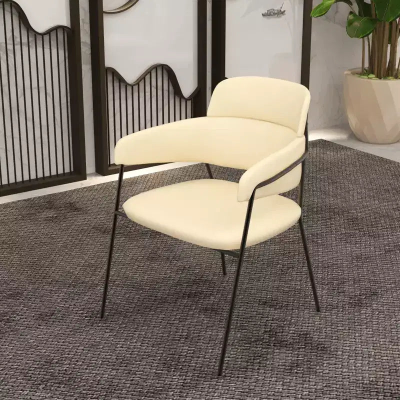 Sedia da pranzo imbottita Axis - Seduta moderna d'accento con gambe durevoli in acciaio inossidabile verniciato a polvere per cucina, sala da pranzo, ufficio e salotto.