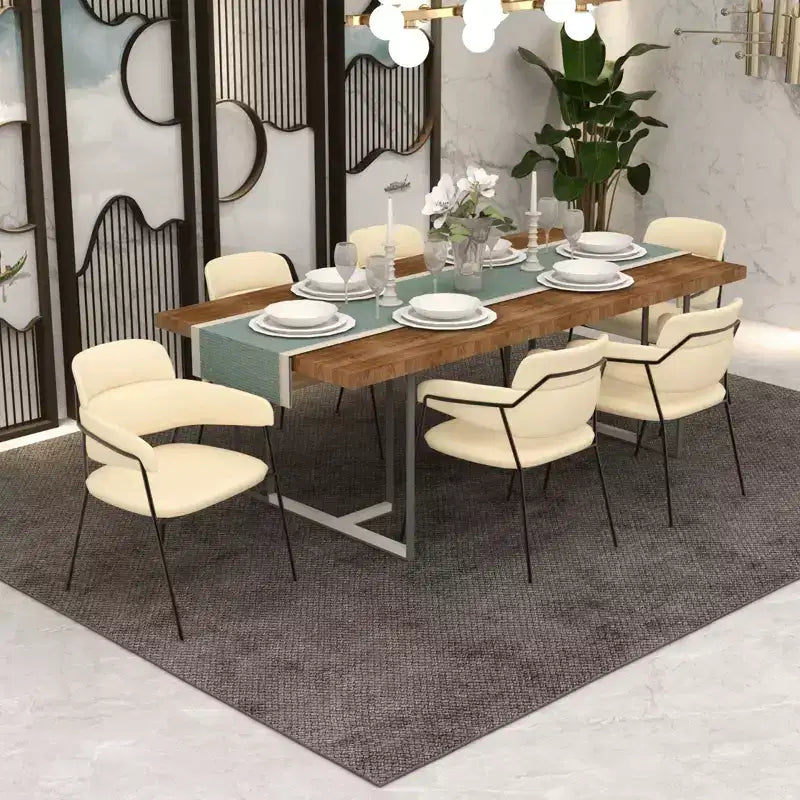 Sedia da pranzo imbottita Axis - Seduta moderna d'accento con gambe durevoli in acciaio inossidabile verniciato a polvere per cucina, sala da pranzo, ufficio e salotto.