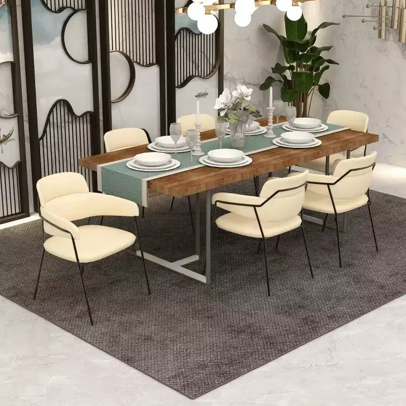 Sedia da pranzo imbottita Axis - Seduta moderna d'accento con gambe durevoli in acciaio inossidabile verniciato a polvere per cucina, sala da pranzo, ufficio e salotto.
