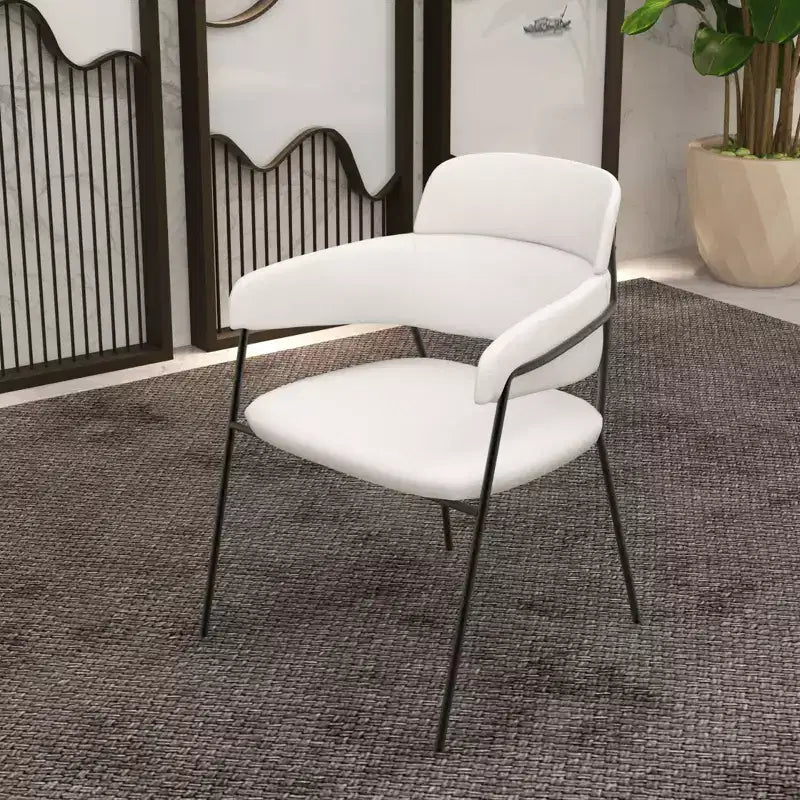 Sedia da pranzo imbottita Axis - Seduta moderna d'accento con gambe durevoli in acciaio inossidabile verniciato a polvere per cucina, sala da pranzo, ufficio e salotto.