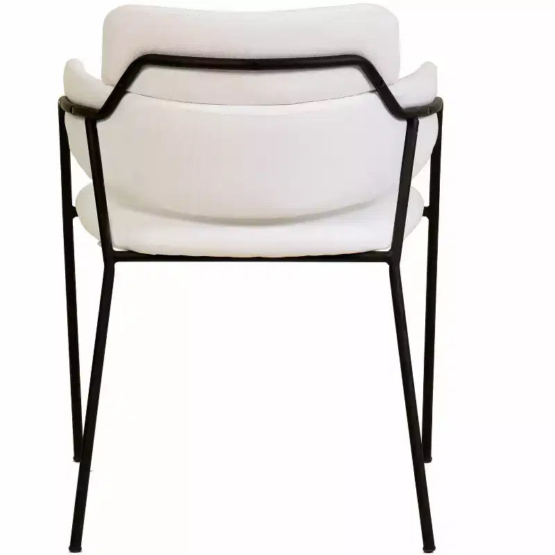 Sedia da pranzo imbottita Axis - Seduta moderna d'accento con gambe durevoli in acciaio inossidabile verniciato a polvere per cucina, sala da pranzo, ufficio e salotto.
