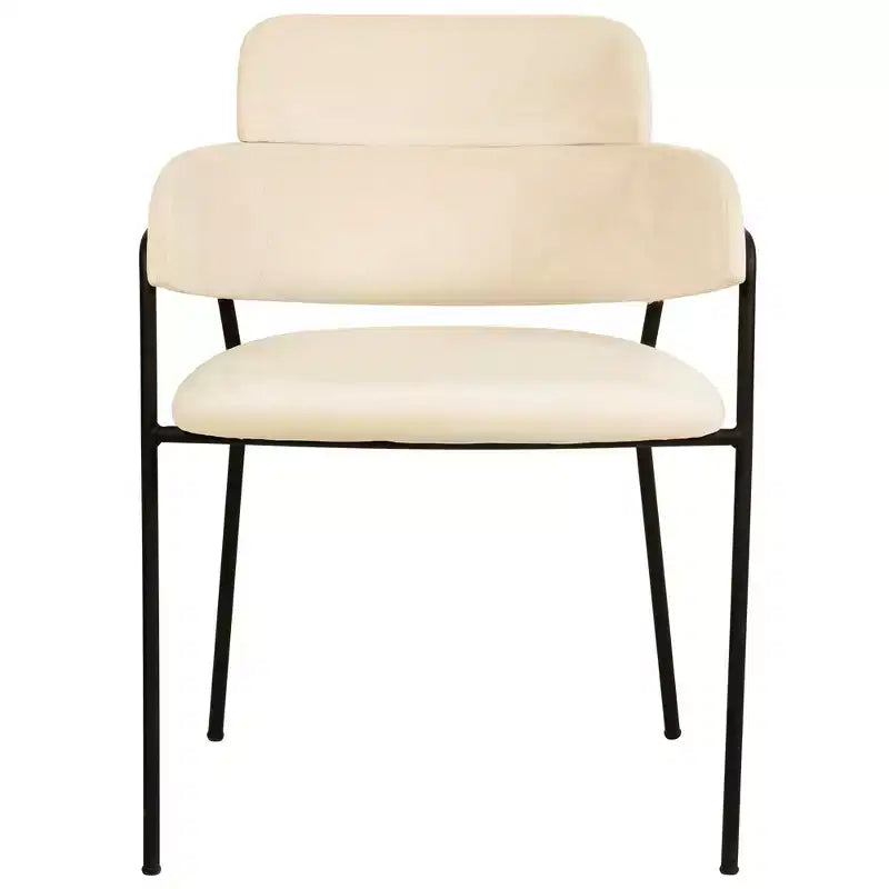 Sedia da pranzo imbottita Axis - Seduta moderna d'accento con gambe durevoli in acciaio inossidabile verniciato a polvere per cucina, sala da pranzo, ufficio e salotto.