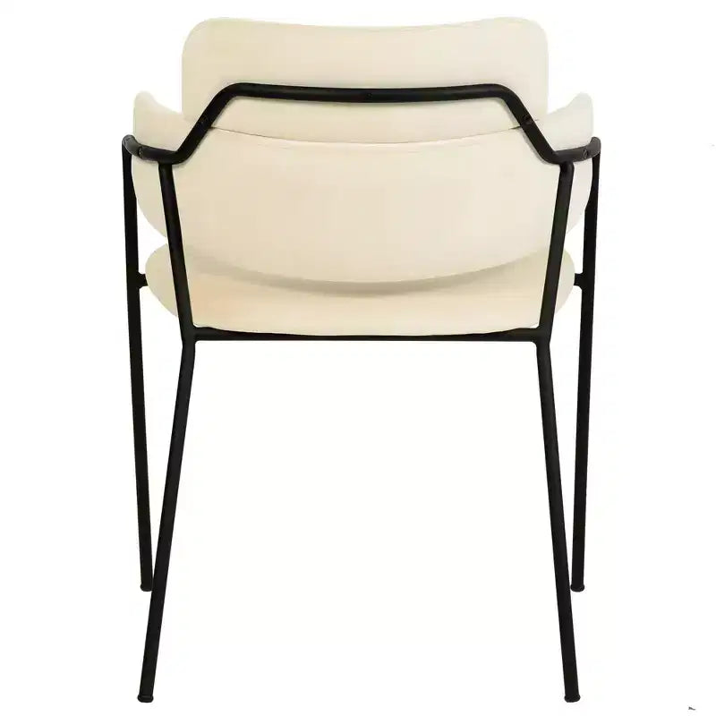 Sedia da pranzo imbottita Axis - Seduta moderna d'accento con gambe durevoli in acciaio inossidabile verniciato a polvere per cucina, sala da pranzo, ufficio e salotto.