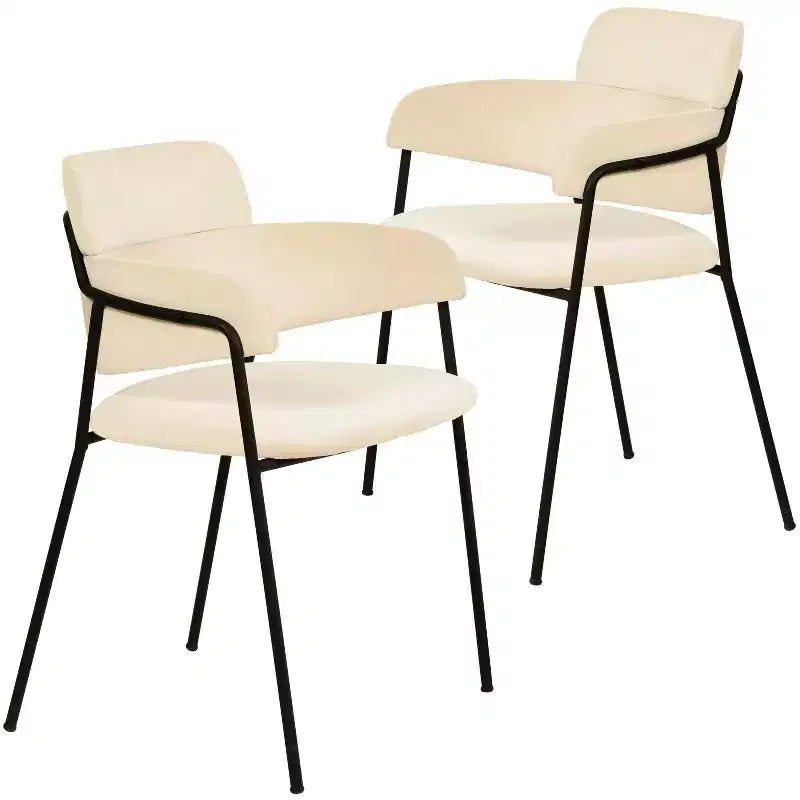 Sedia da pranzo imbottita Axis - Seduta moderna d'accento con gambe durevoli in acciaio inossidabile verniciato a polvere per cucina, sala da pranzo, ufficio e salotto.