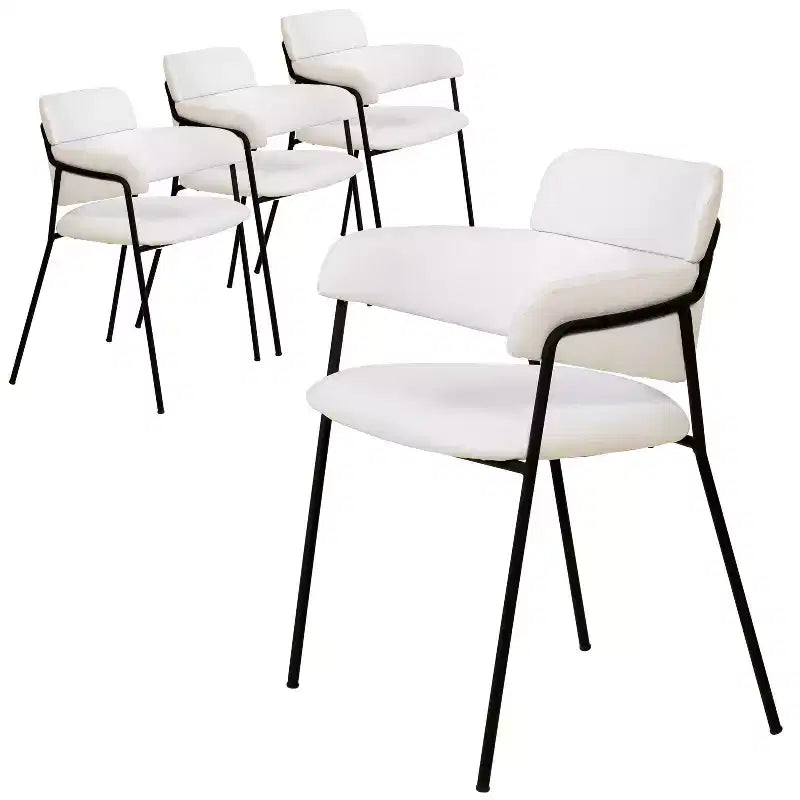 Sedia da pranzo imbottita Axis - Seduta moderna d'accento con gambe durevoli in acciaio inossidabile verniciato a polvere per cucina, sala da pranzo, ufficio e salotto.