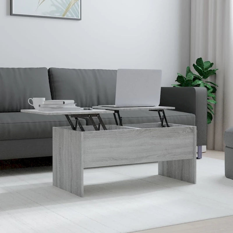 vidaXL Tavolino da caffè con ripiano sollevabile, tavolino da divano in legno multistrato - 102 x 50.5 x 46.5 cm