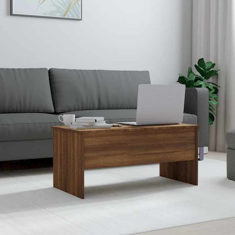 vidaXL Tavolino da caffè con ripiano sollevabile, tavolino da divano in legno multistrato - 102 x 50.5 x 46.5 cm