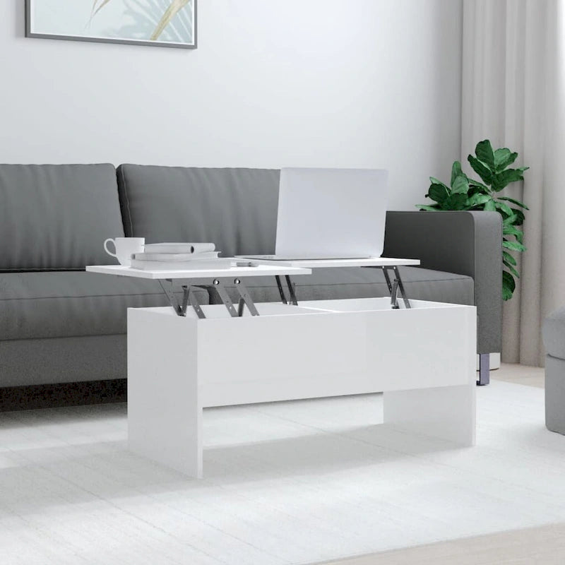 vidaXL Tavolino da caffè con ripiano sollevabile, tavolino da divano in legno multistrato - 102 x 50.5 x 46.5 cm