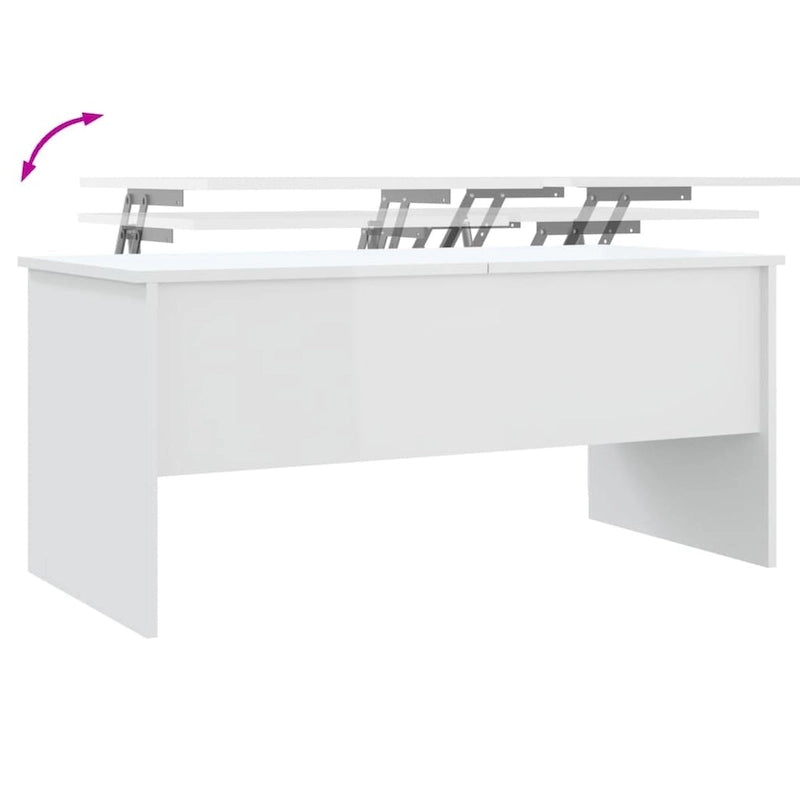 vidaXL Tavolino da caffè con ripiano sollevabile, tavolino da divano in legno multistrato - 102 x 50.5 x 46.5 cm